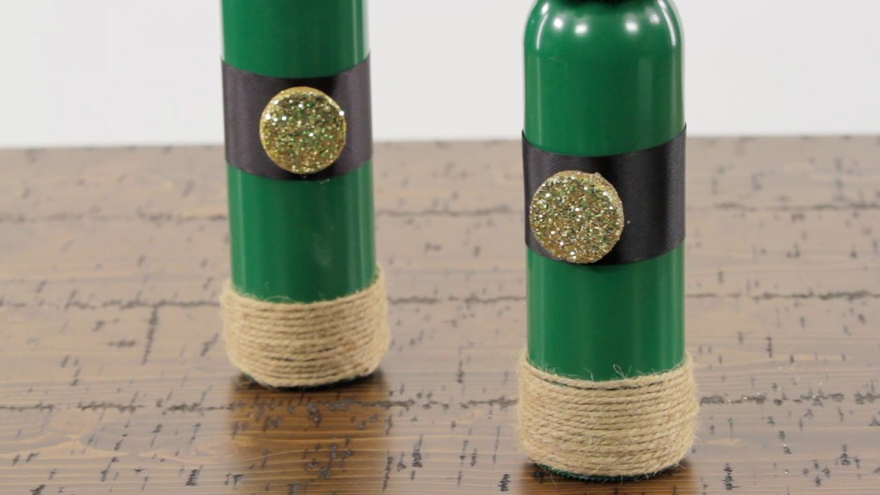 Got Some Empty Wine Bottles? Turn Them Into St. Patrick's Day Decorations!