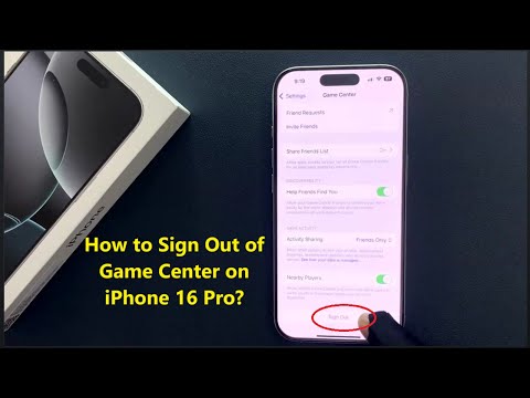 How to Sign Out of Game Center on iPhone 16 Pro?