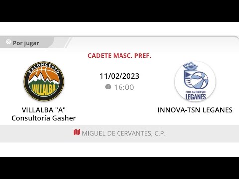Cadete masc C VILLALBA CONSULTORIA GASHER - INNOVA-TSN LEGANES