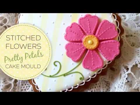 Stitched Flowers PRETTY PETALS silicone icing mould Stitched Flowers PRETTY PETALS silicone icing mould
