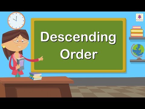 Descending Order | Mathematics Grade 1 | Periwinkle