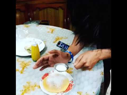 Pan cake preparation by Commis chef trainee