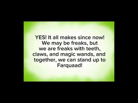 Shrek The Musical: Freak Flag Lyrics