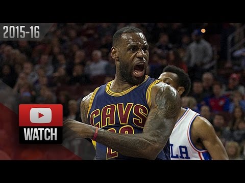 LeBron James Full Highlights at 76ers (2016.01.10) - 37 Pts, 9 Ast, MVP Mode!
