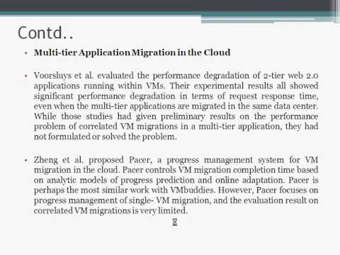 VMbuddies: Coordinating Live Migration of Multi-Tier Applications in Cloud Environments
