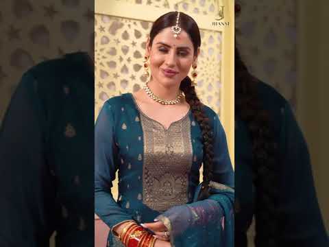 Jhansi Gurleen Pure Organza Jacquard Wholesale Designer Salwar Suit Catalog – product video thumbnail