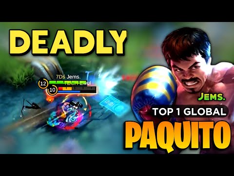 DEADLY! Paquito Best Build 2023 [ Paquito Top 1 Global Gameplay ] By Jems.  - Mobile Legends
