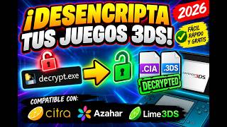 Cómo Desencriptar ROMs de Nintendo 3DS para Citra y Azahar | Batch CIA 3DS Decryptor