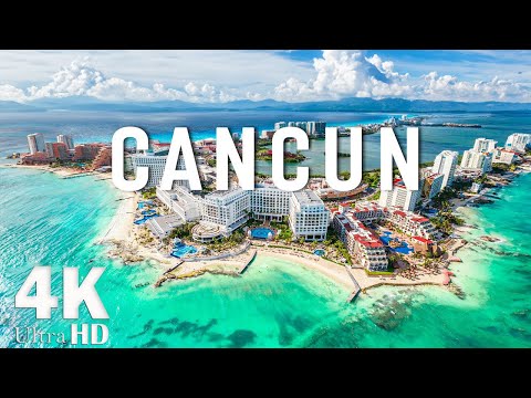 Cancun, Mexico 4K Amazing Aerial Film   Calming Piano Music   Beautiful Nature