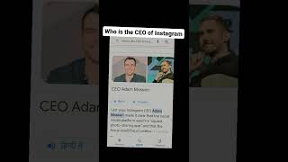 Who is the CEO of Instagram #ceo #instagram #google  #question #answer #viral #youtube