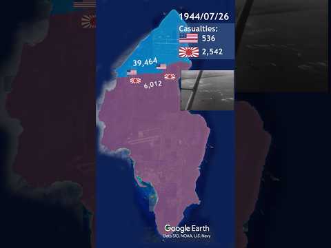 Battle of Tinian 1944 in 1 minute, where B-29 took off to drop atomic bombs on Japan  #history #ww2