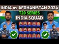 India vs Afghanistan T20 Squad 2024 | Team India Final T20 Squad vs Afg | Ind vs Afg T20 Squad 2024
