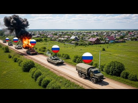 Russian Armored Convoy Ambushed by Hidden Ukrainian Drones | WarCore
