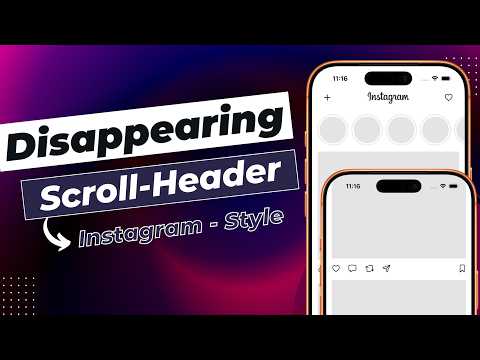 Instagram-Style Disappearing Scroll Header Using SwiftUI | Scroll To Hide Header | Xcode thumbnail