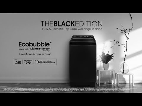 Ecobubble™ Fully Automatic Top Load Washing Machine | The Black Edition | Samsung