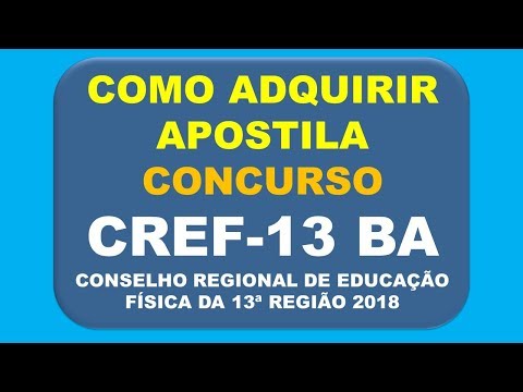 Baixar Apostila Concurso CREF 13 - BA 2018