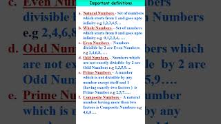 Definition of Number types in math  | Learn & Nurture #shortsvideo #maths #mathfacts #mathstricks
