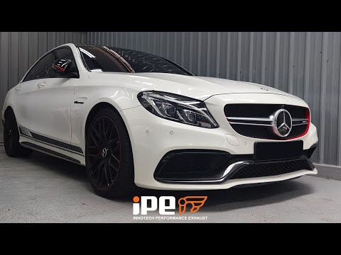 MERCEDES AMG C63S W205 IPE EXHAUST DOWNPIPES & AKRAPOVIC EVOLUTION LINE CATBACK | CRAZY LOUD EXHAUST