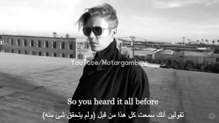 Justin Bieber - Mark My Words مترجمة الئ العربية