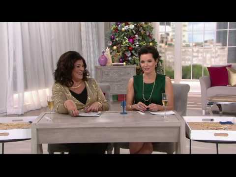 14K Gold Polished Love Knot Stud Earrings with Crystals on QVC