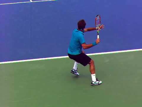 Roger Federer Derecha cámara lenta. Forehand slow motion