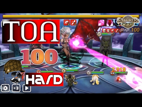 Trial of Ascension TOA 100 Hard - Summoner War Lyrith Boss Stage