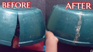 How to repair a broken plastic bucket and save some money