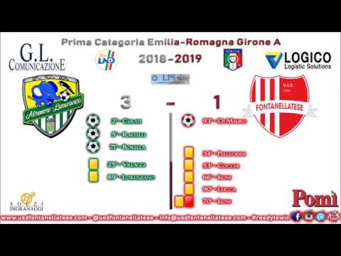 Alsenese vs Fontanellatese - Highlights Campionato Prima Categoria 25/11/2018