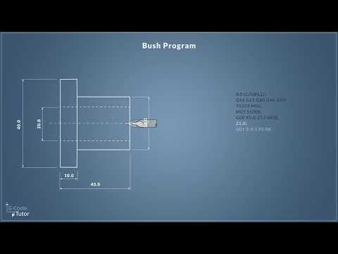 Let's write G-Code - Programming a CNC Lathe to make a bush - part 3 point to point centre drilling