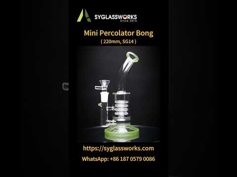 Mini Percolator Bong 220mm #headyglass #csc #420 #paraphernalia #smokingpipe #420daily #710dabs