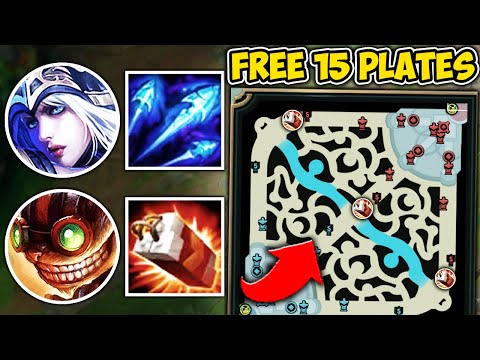 WE COPIED A MASTER DUO BOT LANE AND TOOK 15 PLATES! (THIS IS OP) - League of Legends