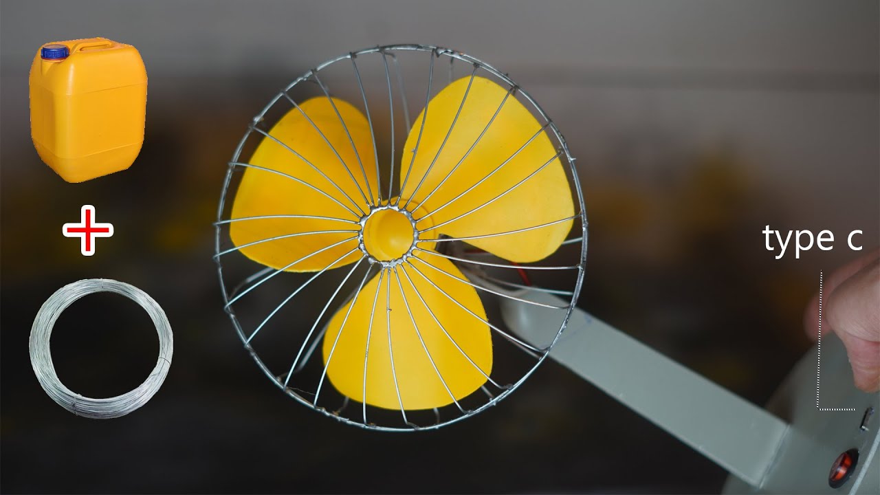 How to make an Electric fan at home ||rechargeable Fan