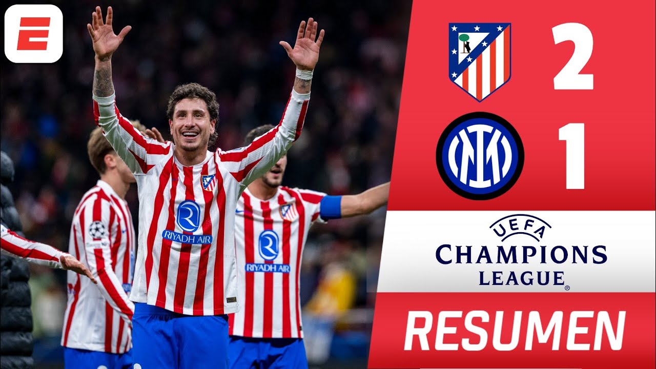 AGÓNICO TRIUNFO del ATLÉTICO DE MADRID. GIMÉNEZ selló el triunfo ante INTER MILAN | Champions League