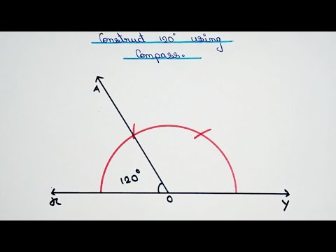 how to construct 120 degree using compass.#master maths#.. construction.