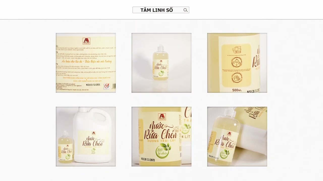 Nước rửa chén An An thiên nhiên trái cây an toàn da tay, bảo vệ sức khỏe gia đình - Nhiều lựa chọn