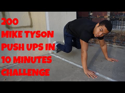 200 Mike Tyson Push Ups in 10 Minutes Challenge - 19 Year Old Shaq | That's Good Money