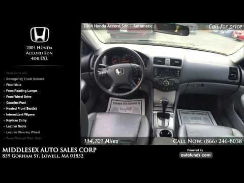 Used 2004 Honda Accord Sdn | MIDDLESEX AUTO SALES CORP, Lowell, MA - SOLD