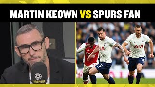 Martin Keown CLASHES with Andy the Tottenham fan after Spurs thrash Arsenal 3-0 🔥