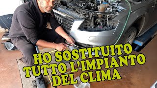 Sostituzione completa impianto A/C Audi A4 B8 Compressore Denso, Condensatore e Lavaggio Evaporatore