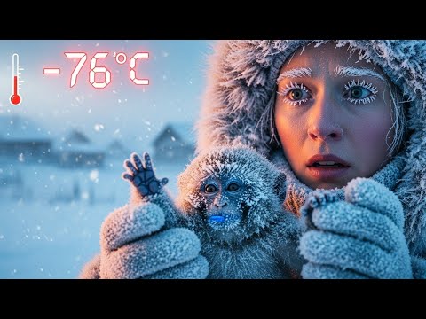 –76°C Siberia: Woman Finds Frozen Monkey | An Unforgettable Rescue Story