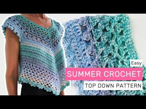Make a STUNNING Crochet Top Down Boho Blouse for Summer