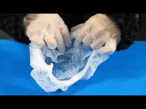 👩🏼‍🦰 Mob Caps Hair Head Covers. Polypropylene Nonwoven Fabric Elastic Bands for Tattoo, Food Service