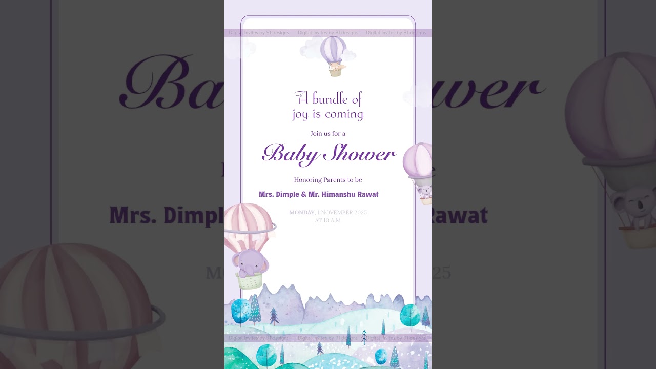 Pastel Floral Baby Shower Invitation