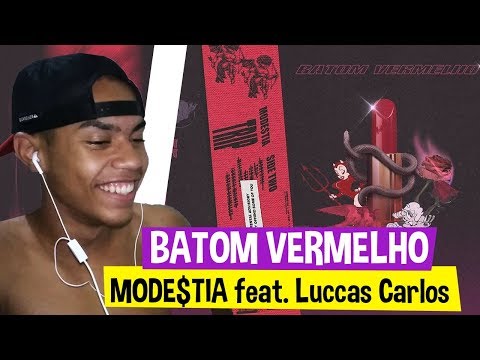 MODE$TIA feat. Luccas Carlos - Batom Vermelho [Lyric Video] (Prod. Kizzy & Dallass) - REACT TRANKS