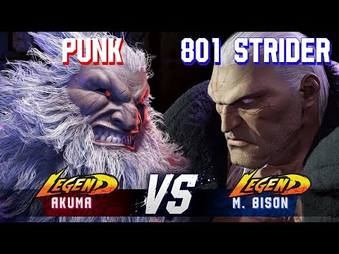 SF6 ▰ PUNK (Akuma) vs 801 STRIDER (M.Bison) ▰ High Level Gameplay