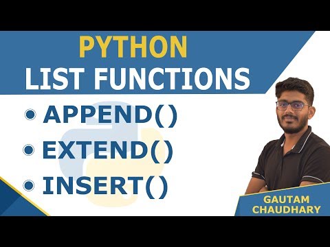 Learn 14 List Methods append extend insert in Python Python Programming ...