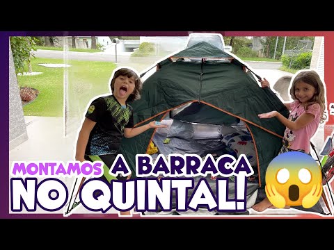 MONTAMOS A BARRACA DE ACAMPAR NO QUINTAL - VOCÊ NÃO IMAGINA O QUE ACONTECEU !!!