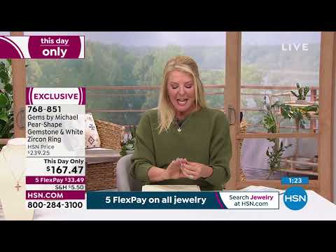 Gems by Michael Sterling Silver PearShape Gemstone and Z...