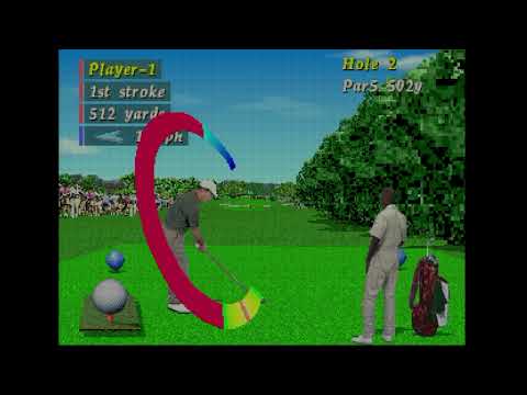Pebble Beach Golf Links - Intro & gameplay with ballcam view - Sega Saturn