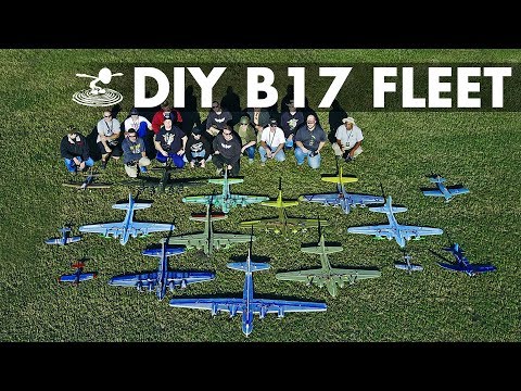 Giant Fleet of DIY B-17 Bombers!